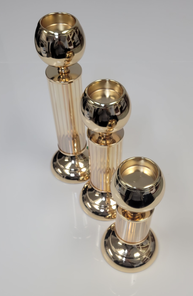 Candle Holder Set of 3 - Bown on Top