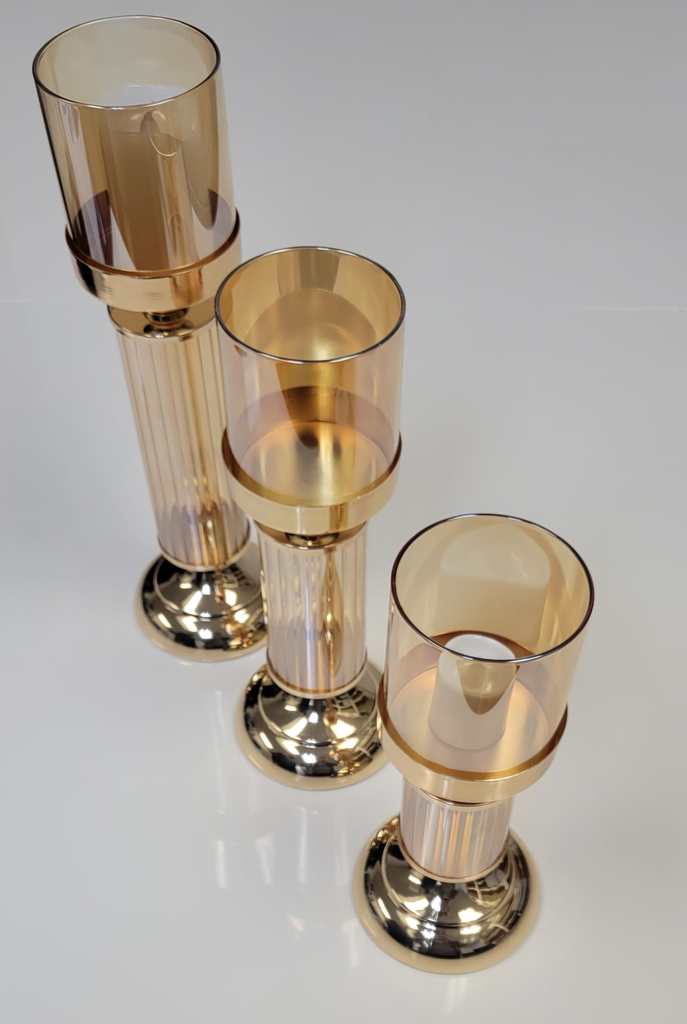 Candle Holder Set of 3 - Cylinder around Pole