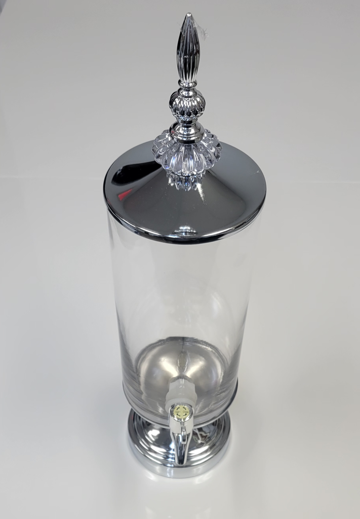 Transparent Glass Drink Dispenser with Tap