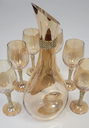 Golden Creative Glass Container Set + Glasses