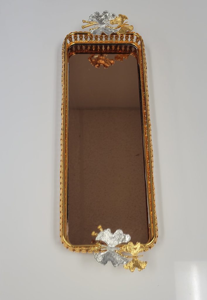 Gold Metal Serving Tray large