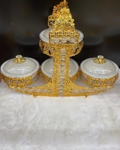 Golden display tray - set of 4