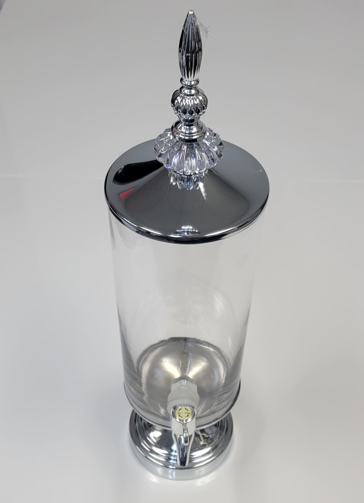 Transparent Glass Drink Dispenser with Tap