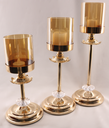 Candle Holder Set of 3 - Ring around pole